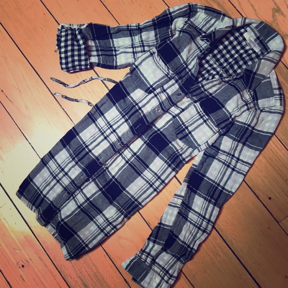 Maternity Motherhood Plaid Long Sleeve Shirt
